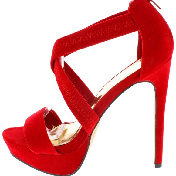 Shoes - Aphrodite Red Platform Heel Shoes - Aphrodite Red Platform Heel